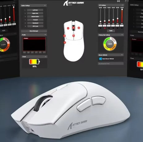 ATTACK SHARK mouse bluetooth r1, 1000hz, 18000dpi, paw3311, conexão do Tri-modo, rato do jogo do macro